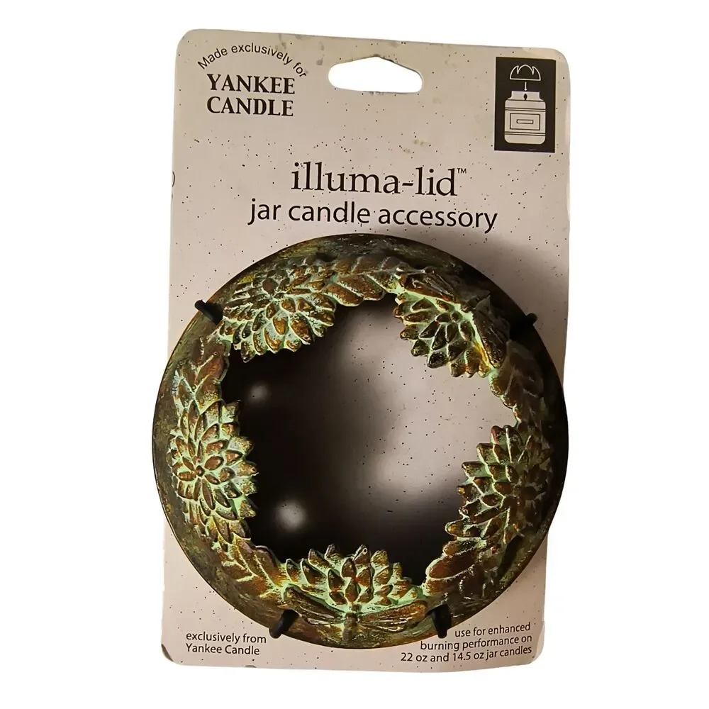 Vintage Yankee Candle Illuma-Lid Jar Candle Topper Accessory Dragonfly Patina